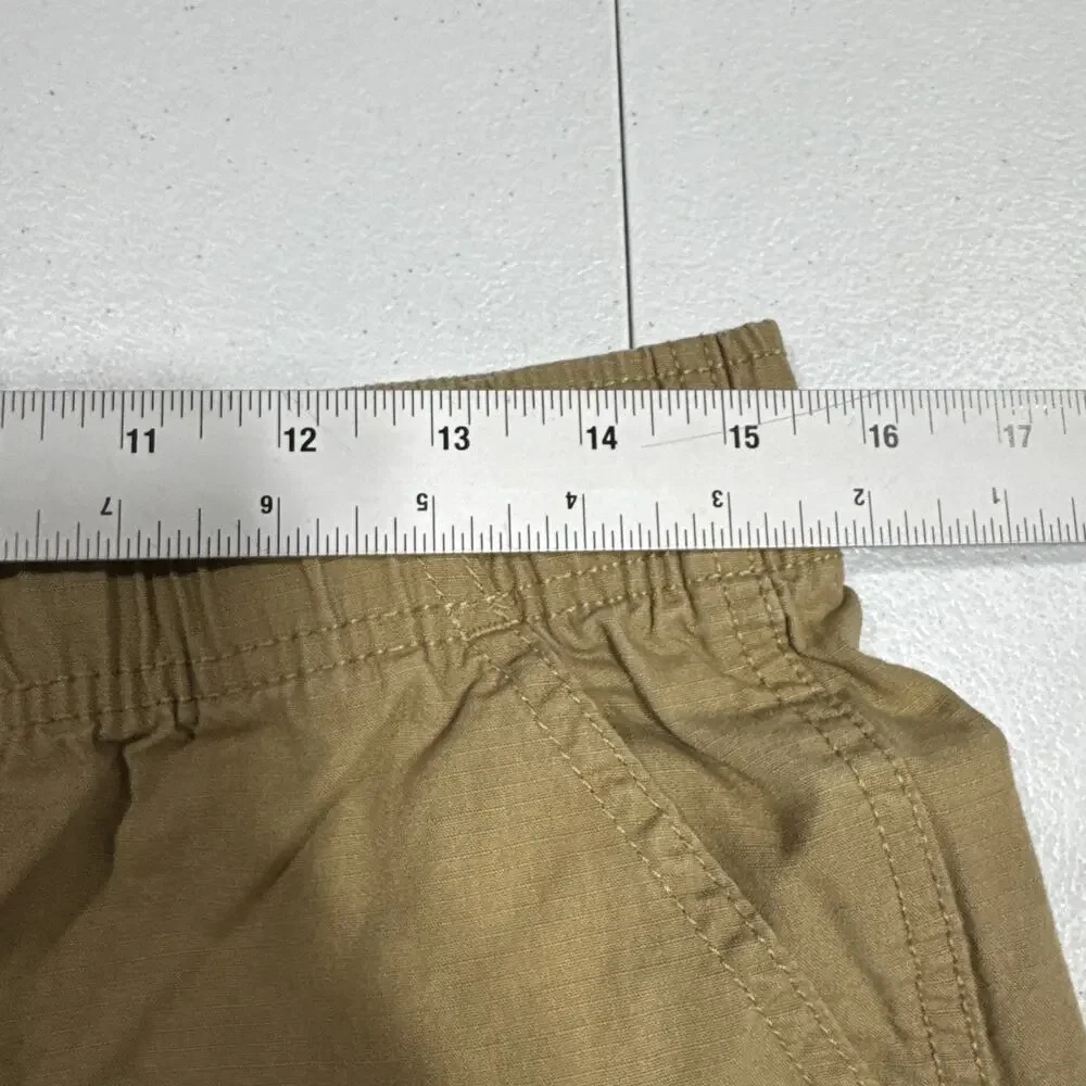 Place Shorts Boys 18 Pull On Ripstop Husky Khaki Cargo Adjustable Waist Pockets
